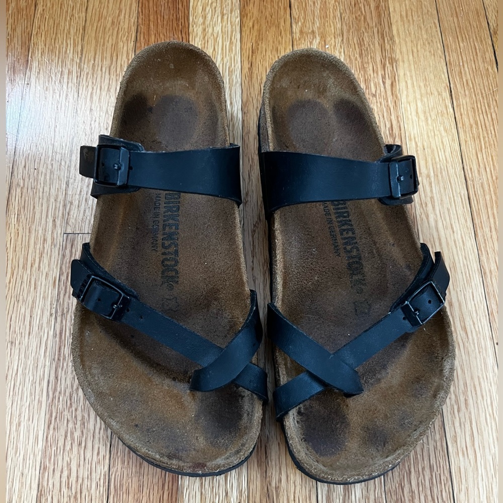 Birkenstock Mayari black leather sandal womens size 8 EU 39